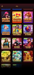 IX7 app home screen with IX7 APK download button and gaming options